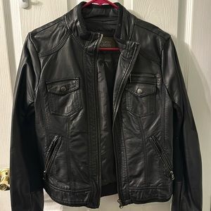 Black Ci Sono by Cavalini  Vegan Leather Jacket